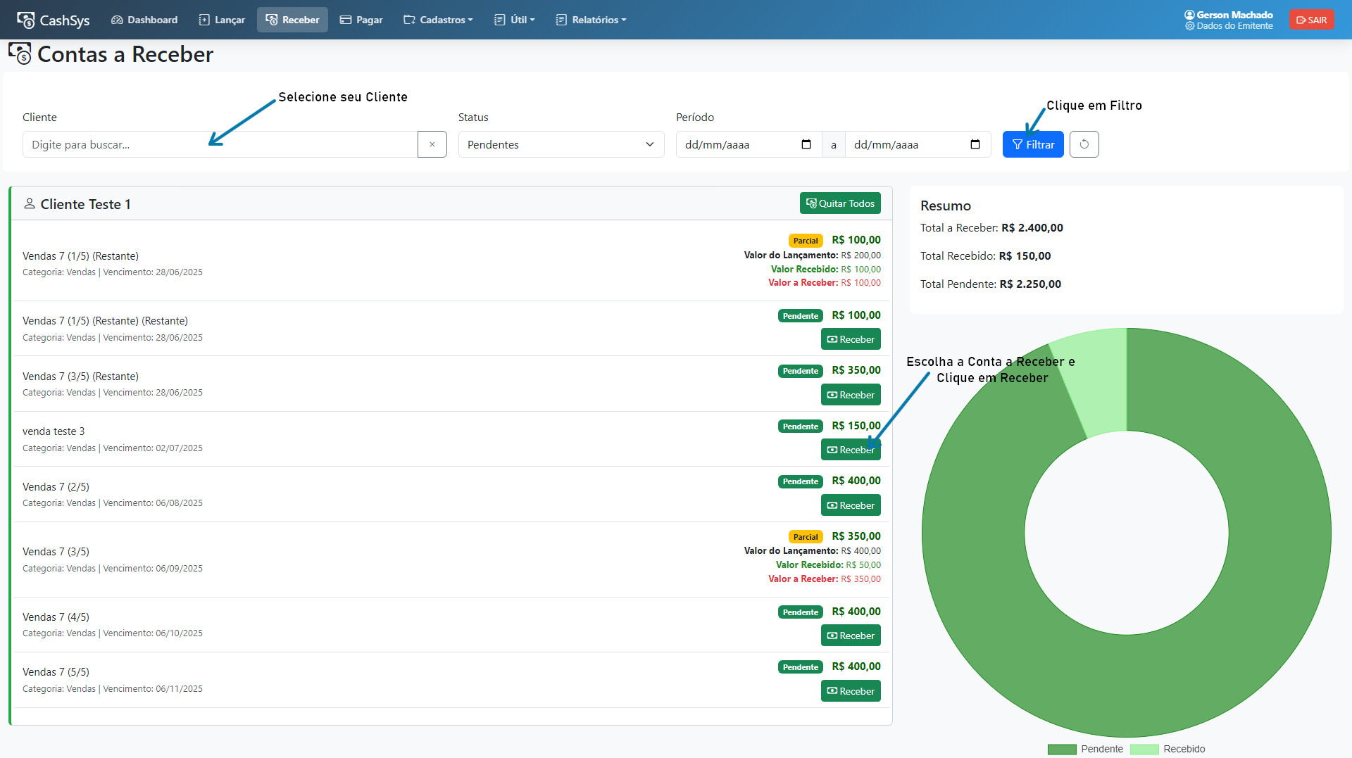 Pagamentos e Recebimentos